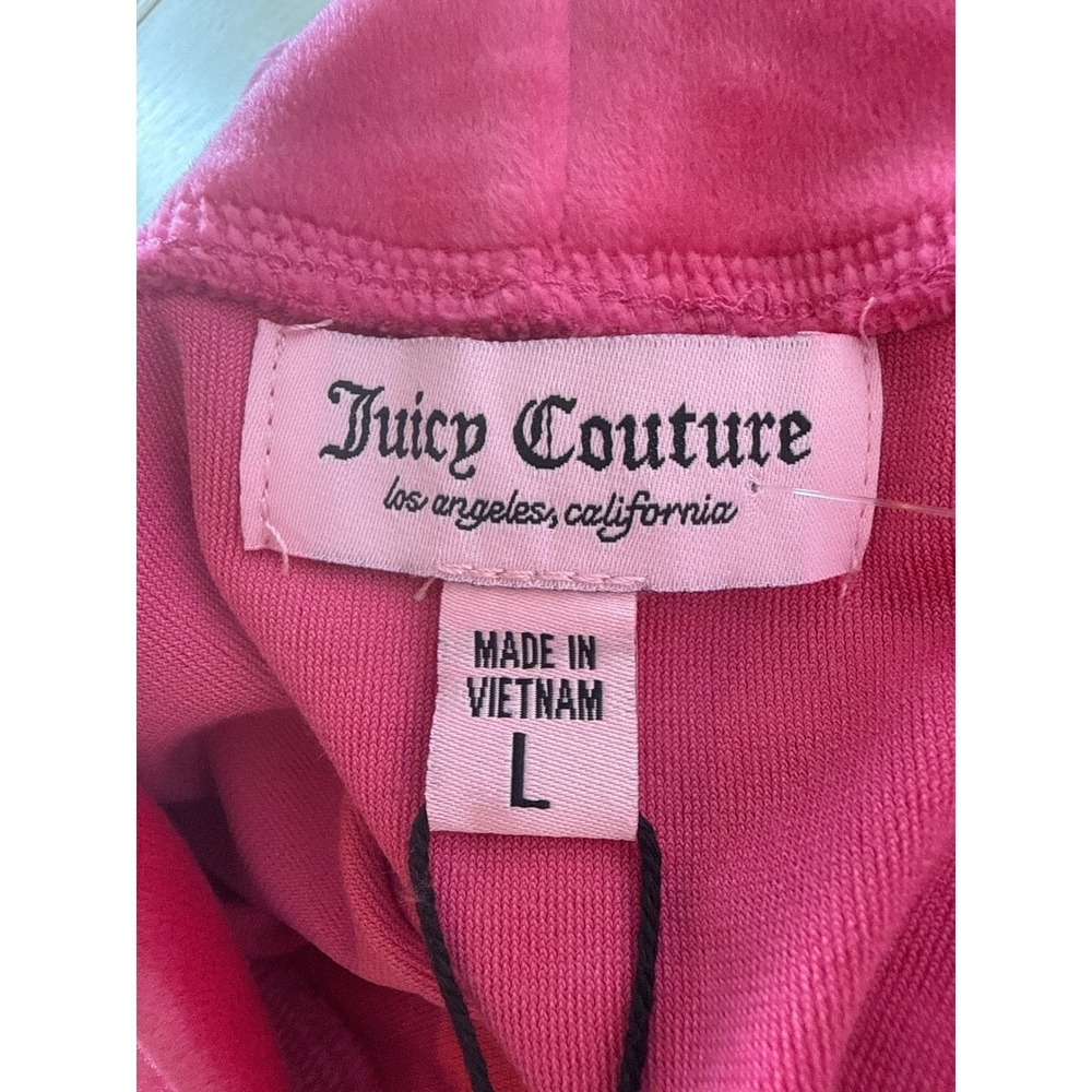 Juicy Couture‎ Velour Tracksuit Set Watermelon Pink Rhinestone Logo Women Large